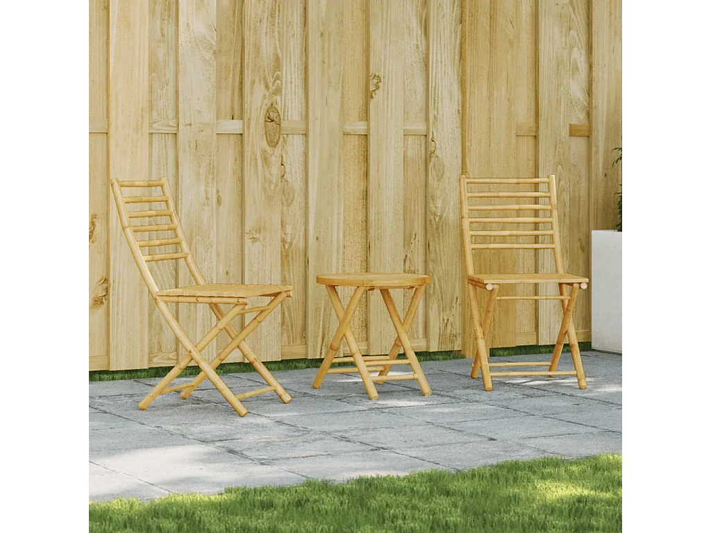 Ensemble de bistro 3 pcs bambou