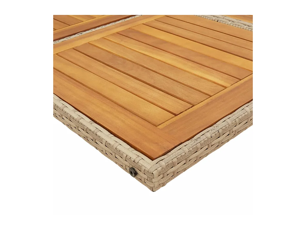 Ensemble à manger de jardin et coussins 11 pcs beige poly rotin