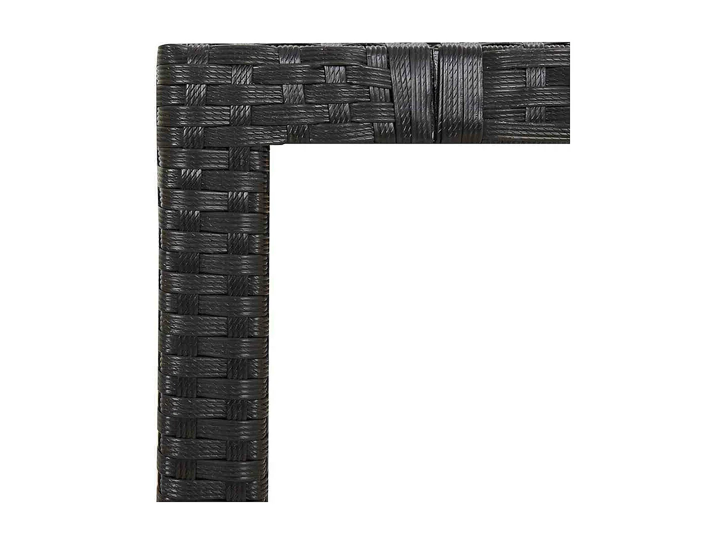 5 pcs conjunto de jantar p/ jardim c/ almofadões vime PE preto