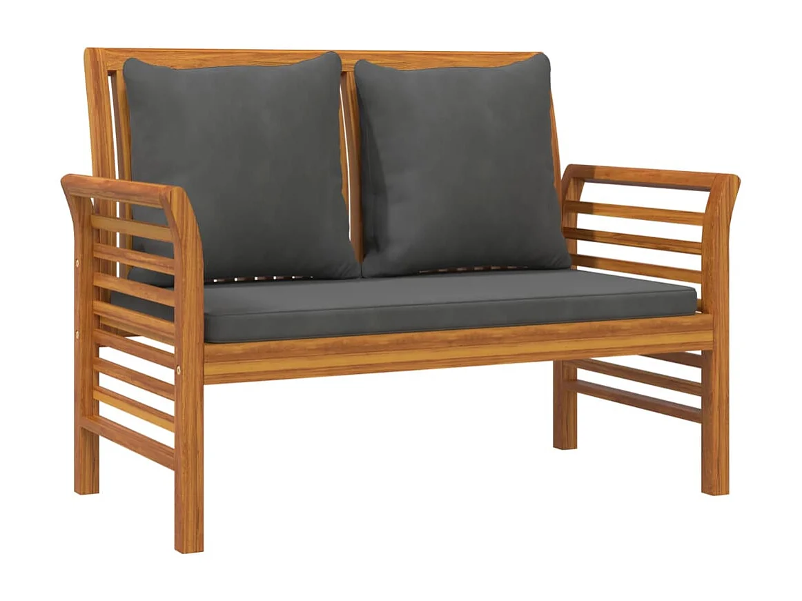 Salon de jardin 4 pcs avec coussins Bois d'acacia solide