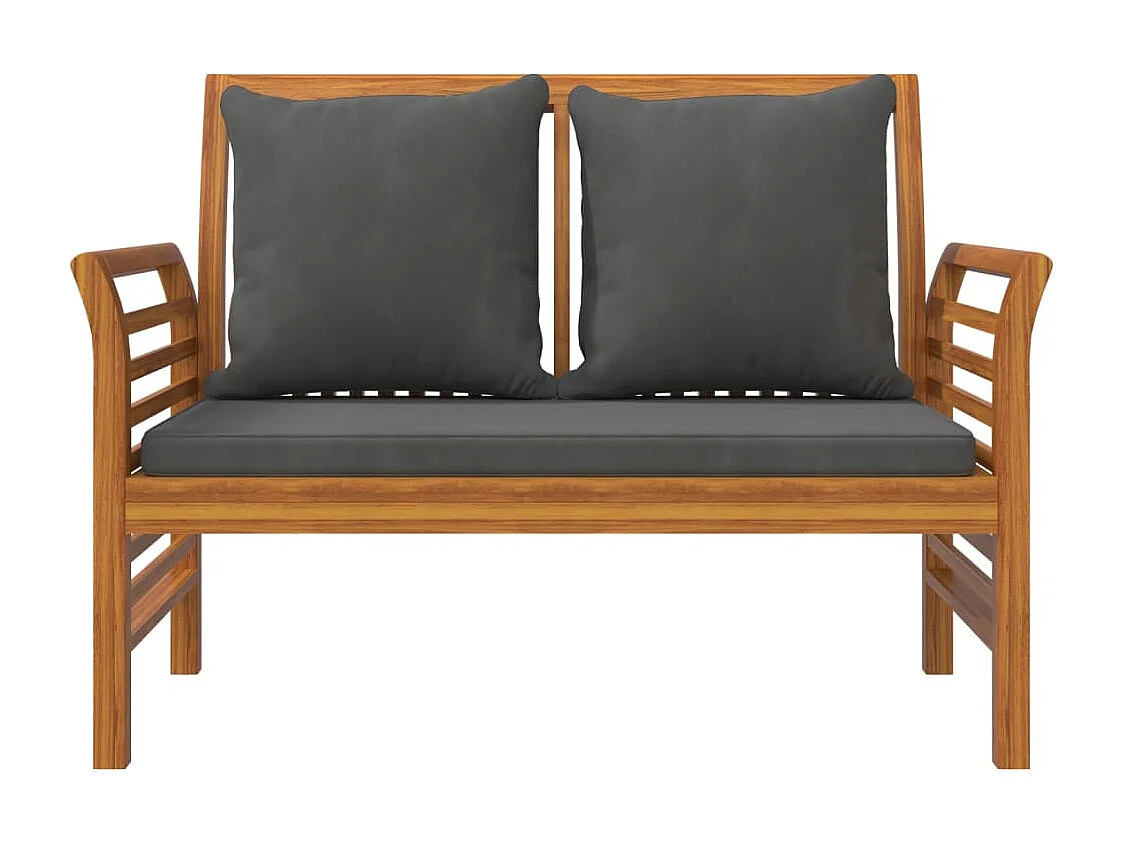 Salon de jardin 4 pcs avec coussins Bois d'acacia solide