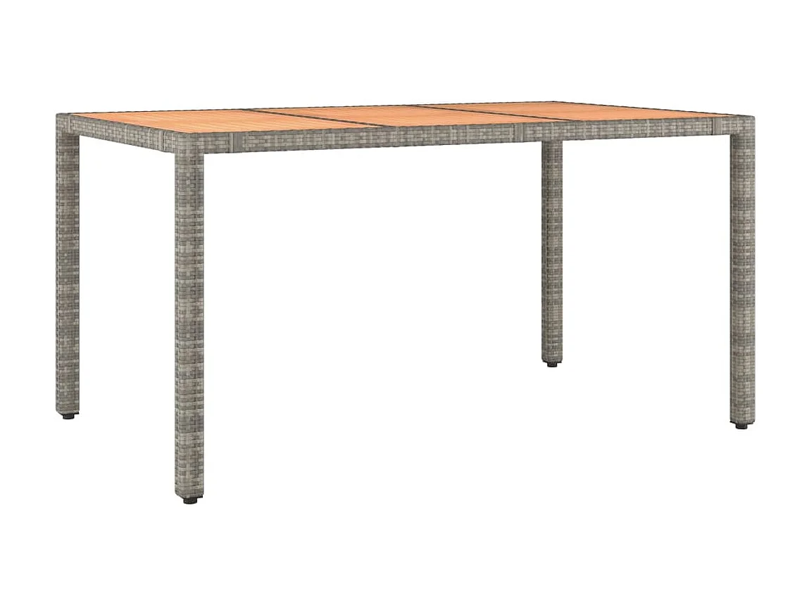 Ensemble à manger de jardin et coussins 7 pcs gris rotin