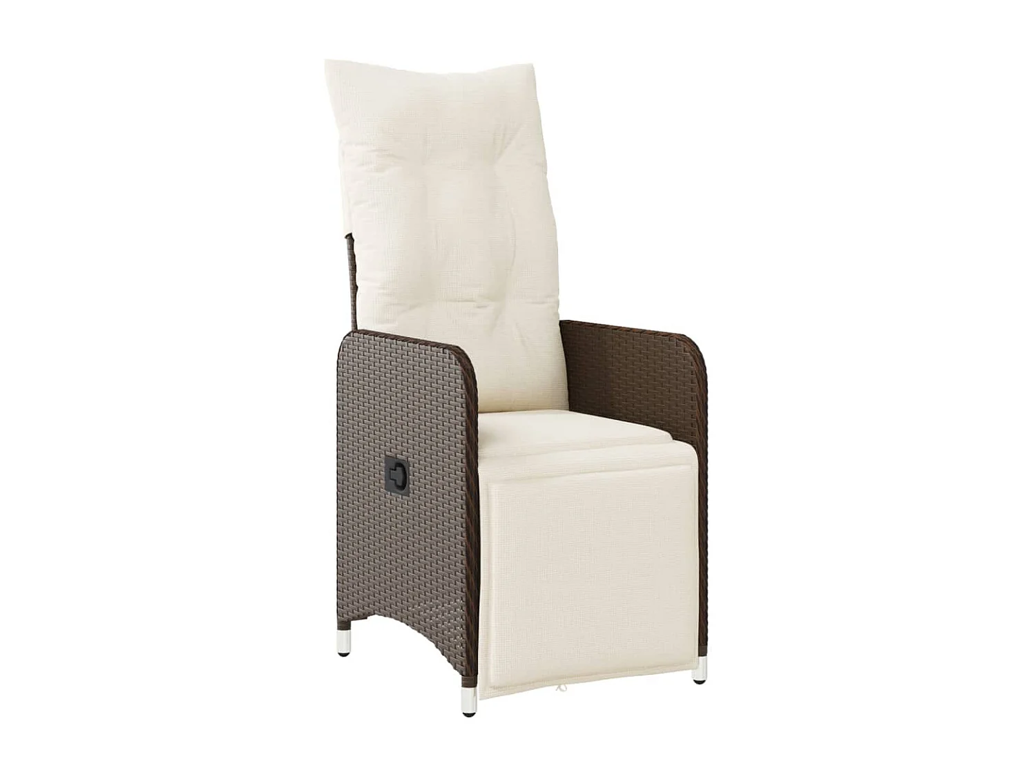 Ensemble de bistro de jardin 3 pcs coussins marron poly rotin