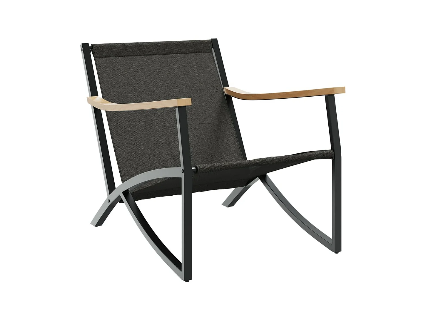 Ensemble de meubles de balcon 4 pcs avec coussins acier noir