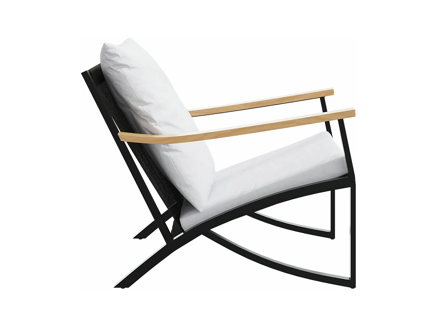 Ensemble de meubles de balcon 4 pcs avec coussins acier noir