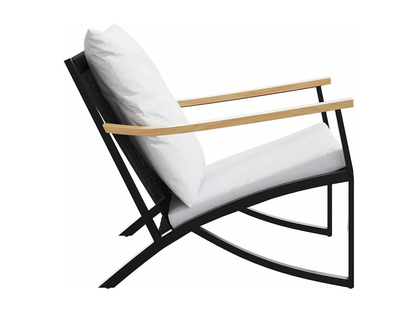 Ensemble de meubles de balcon 4 pcs avec coussins acier noir