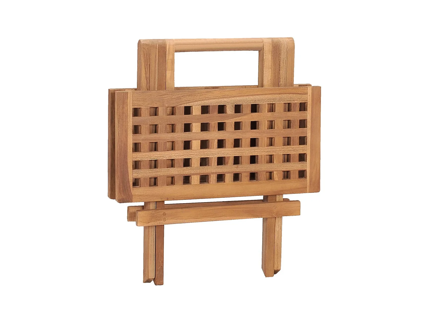 Ensemble à manger d'extérieur pliable avec coussin 3 pcs Teck
