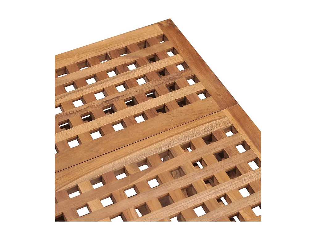 Ensemble à manger d'extérieur pliable avec coussin 3 pcs Teck