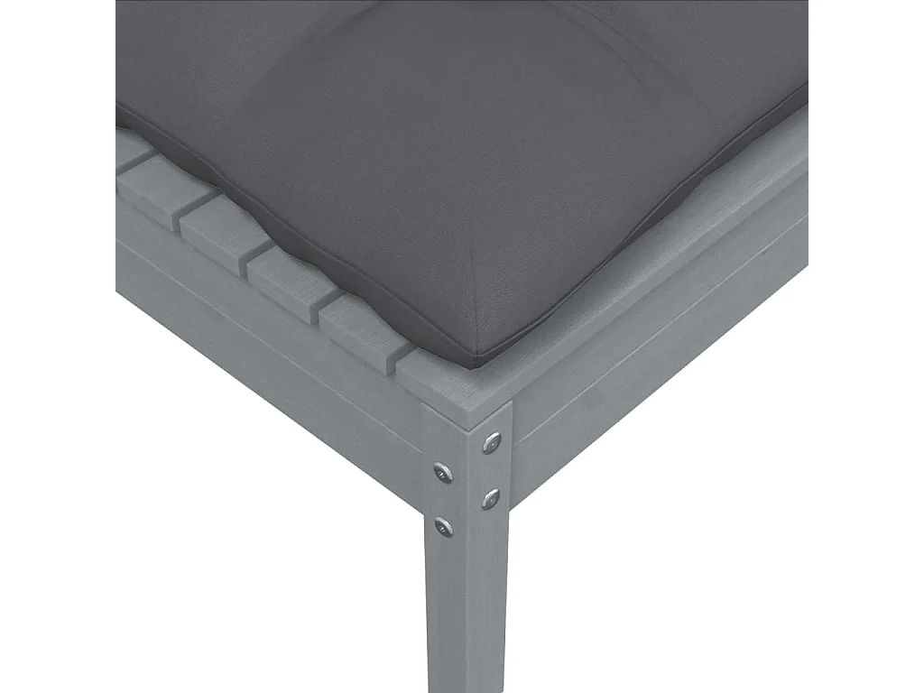 7-tlg. Garten-Lounge-Set mit Kissen Kiefer Massivholz