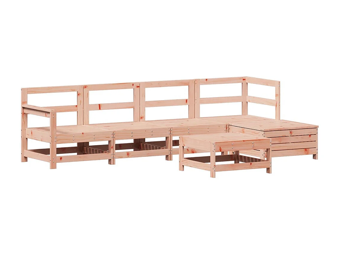 Salon de jardin 6 pcs bois massif sapin de douglas