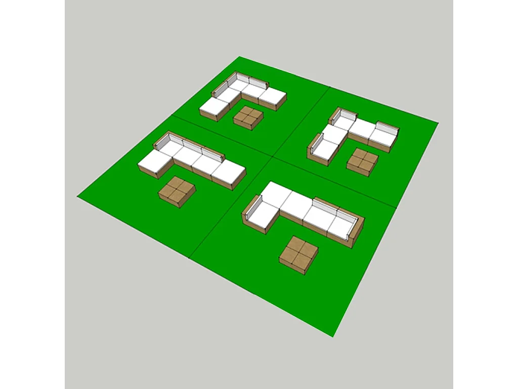 Salon de jardin 6 pcs avec coussins résine tressée noir