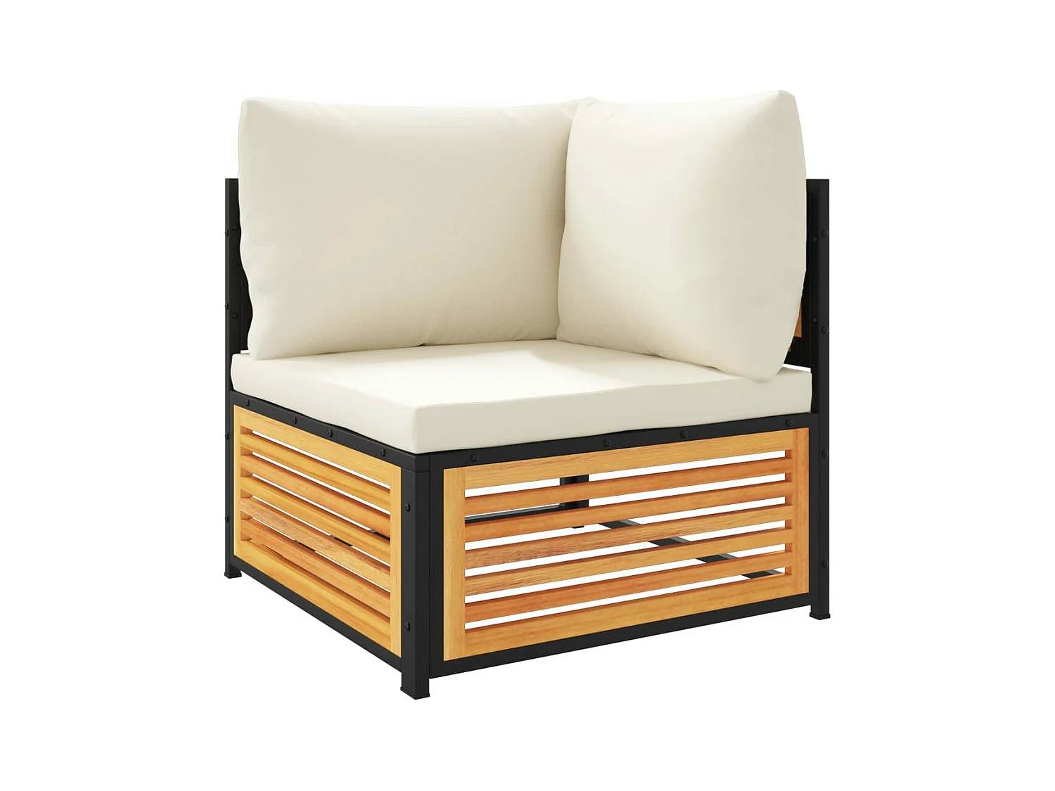 Salon de jardin avec coussins 8 pcs bois massif d'acacia