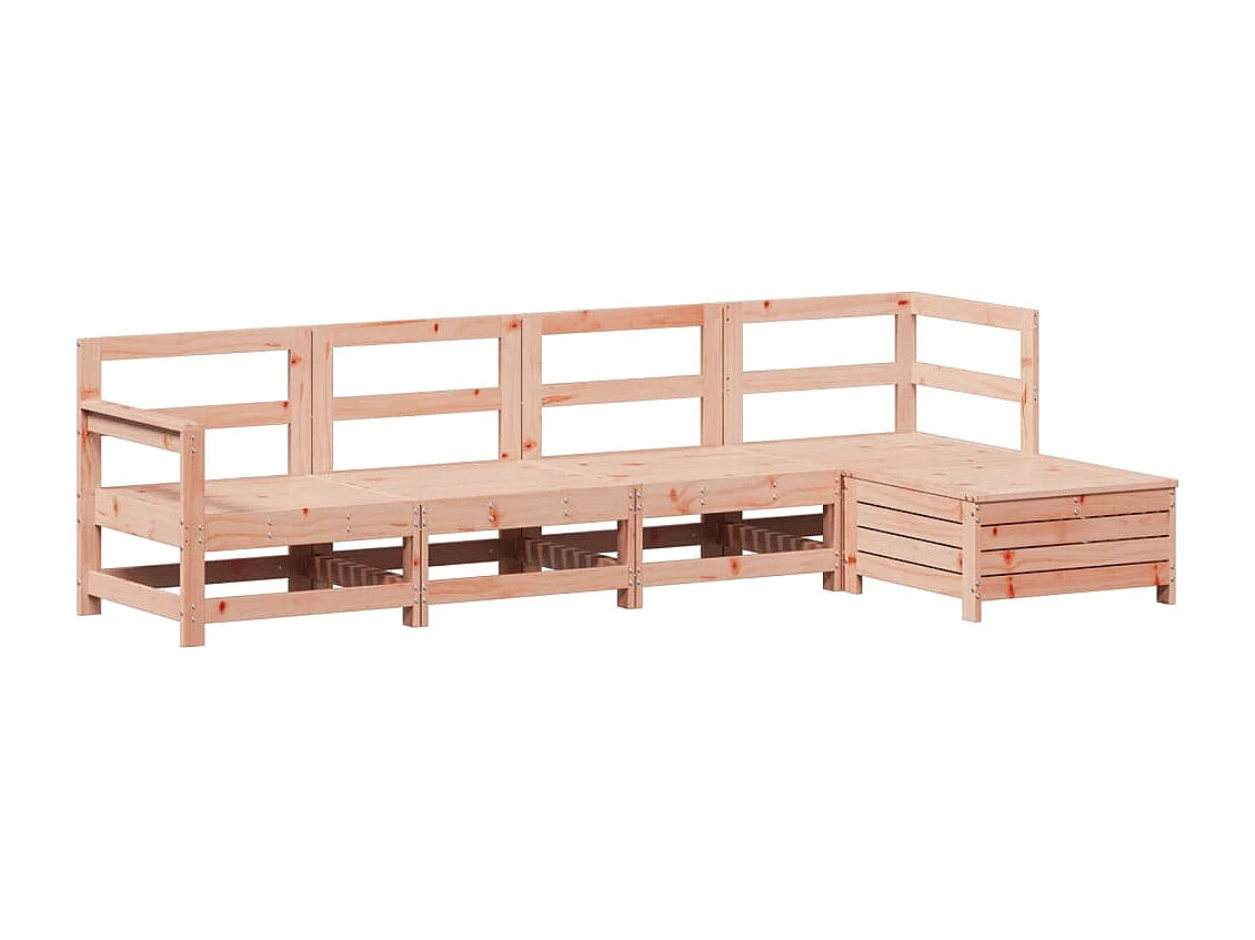 Salon de jardin 5 pcs bois massif sapin de douglas