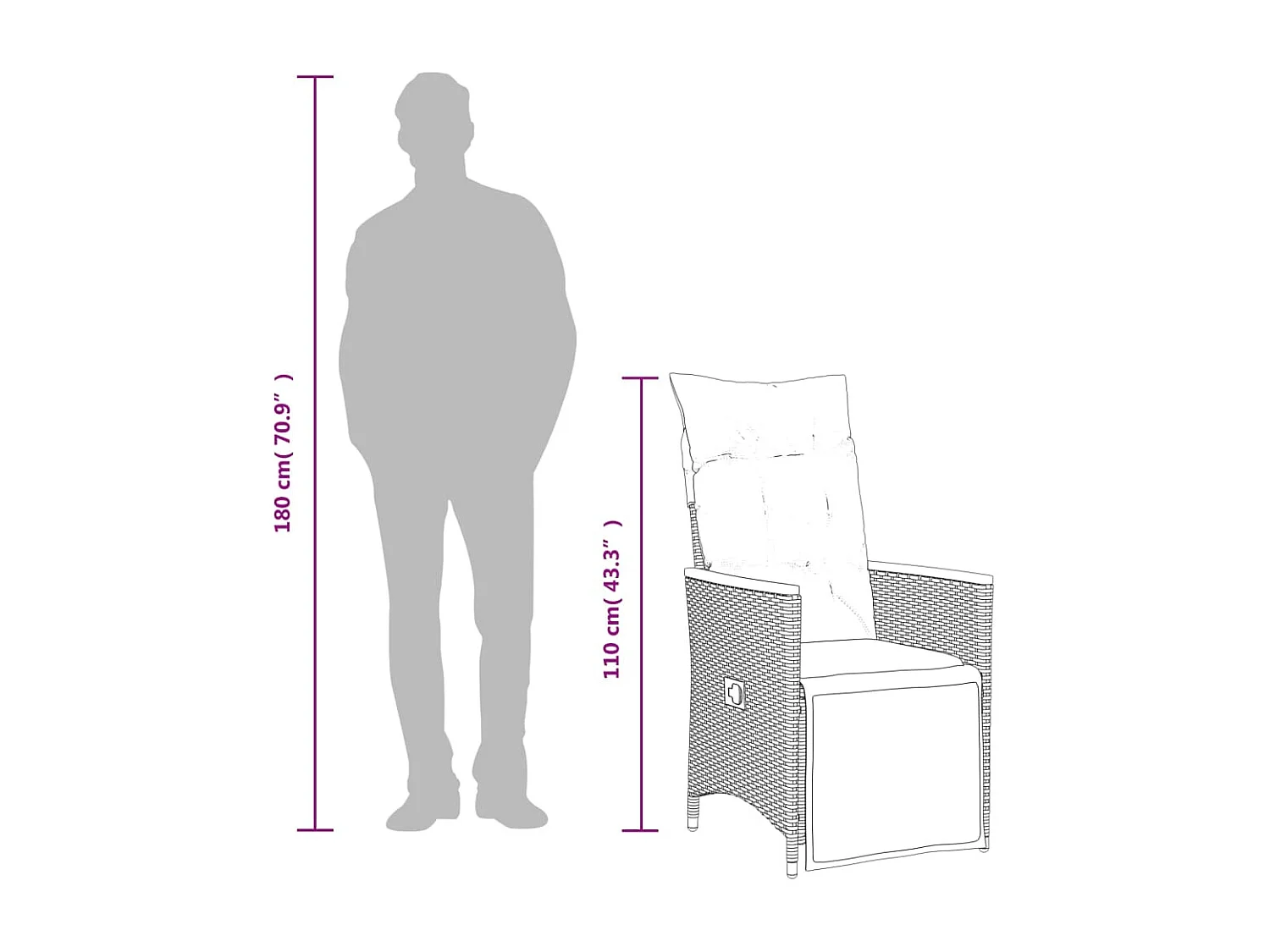 Ensemble de bistro de jardin 5 pcs coussins noir poly rotin