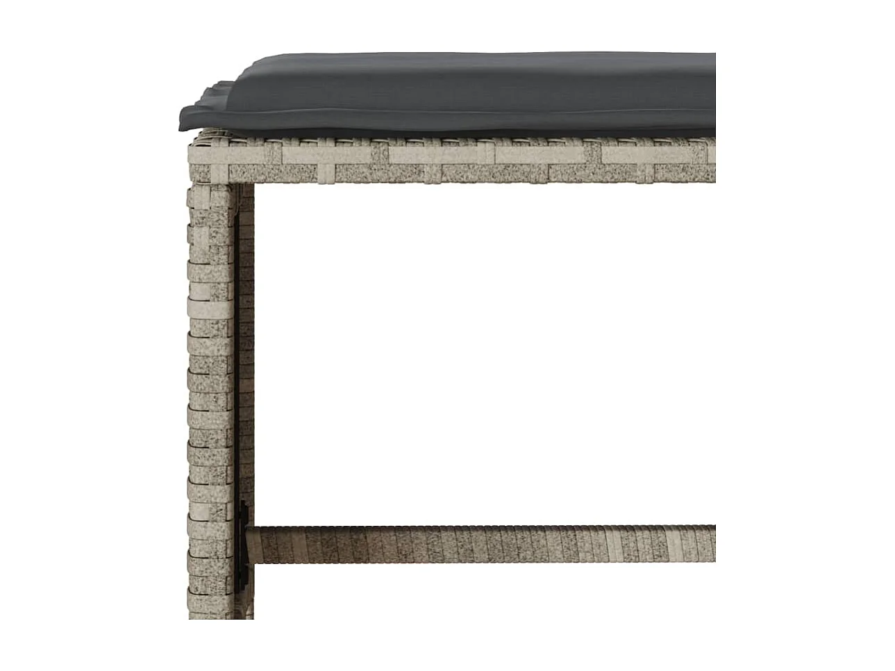 Salon de jardin 6 pcs avec coussins gris clair résine tressée