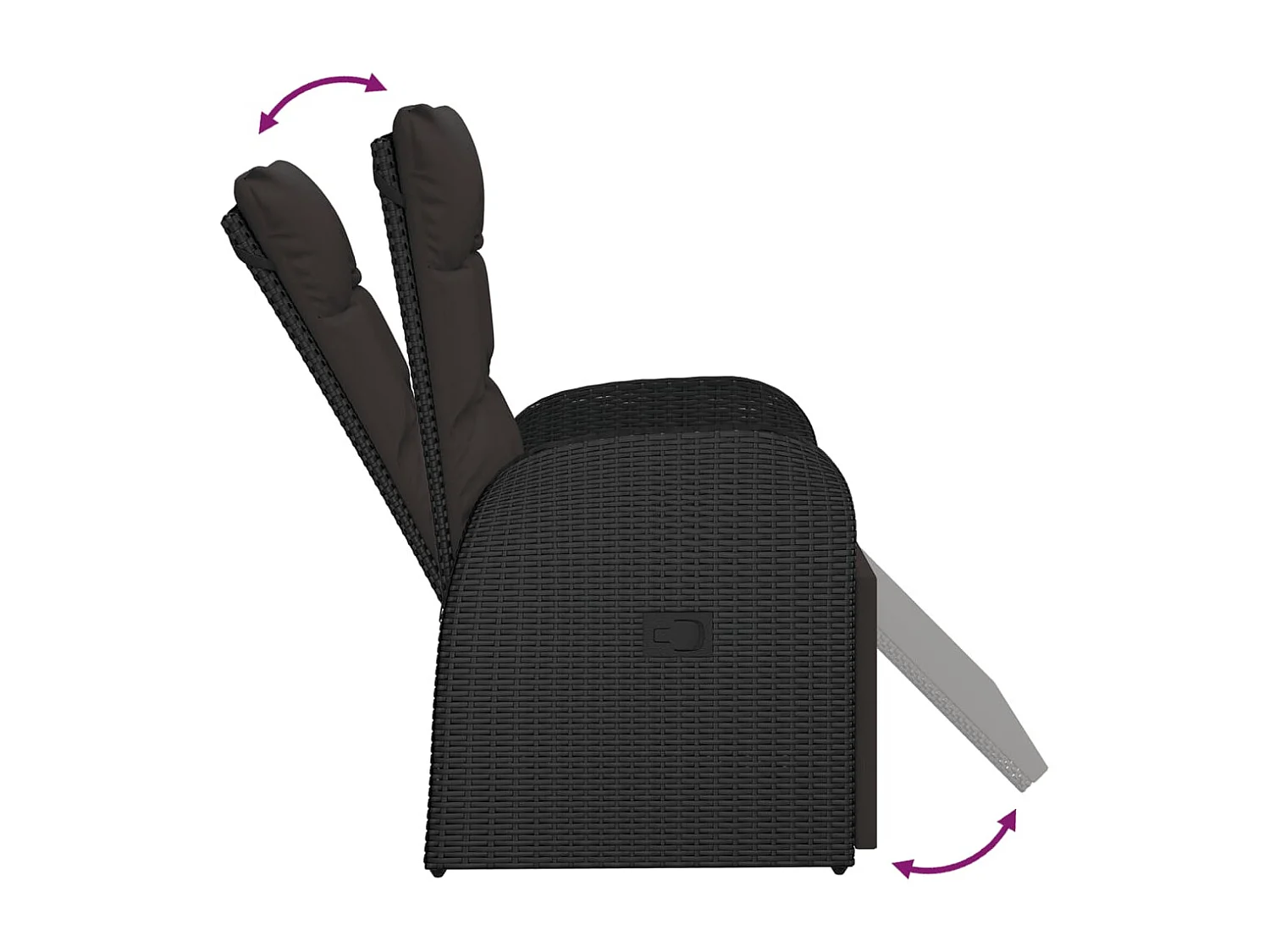 11-tlg. Garten-Essgruppe mit Kissen Schwarz Poly Rattan