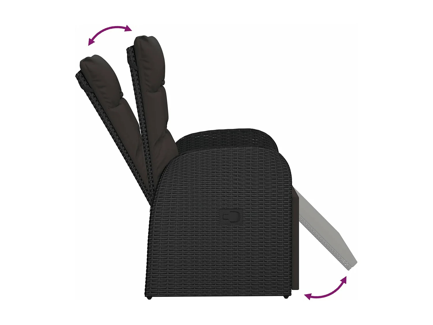 11-tlg. Garten-Essgruppe mit Kissen Schwarz Poly Rattan