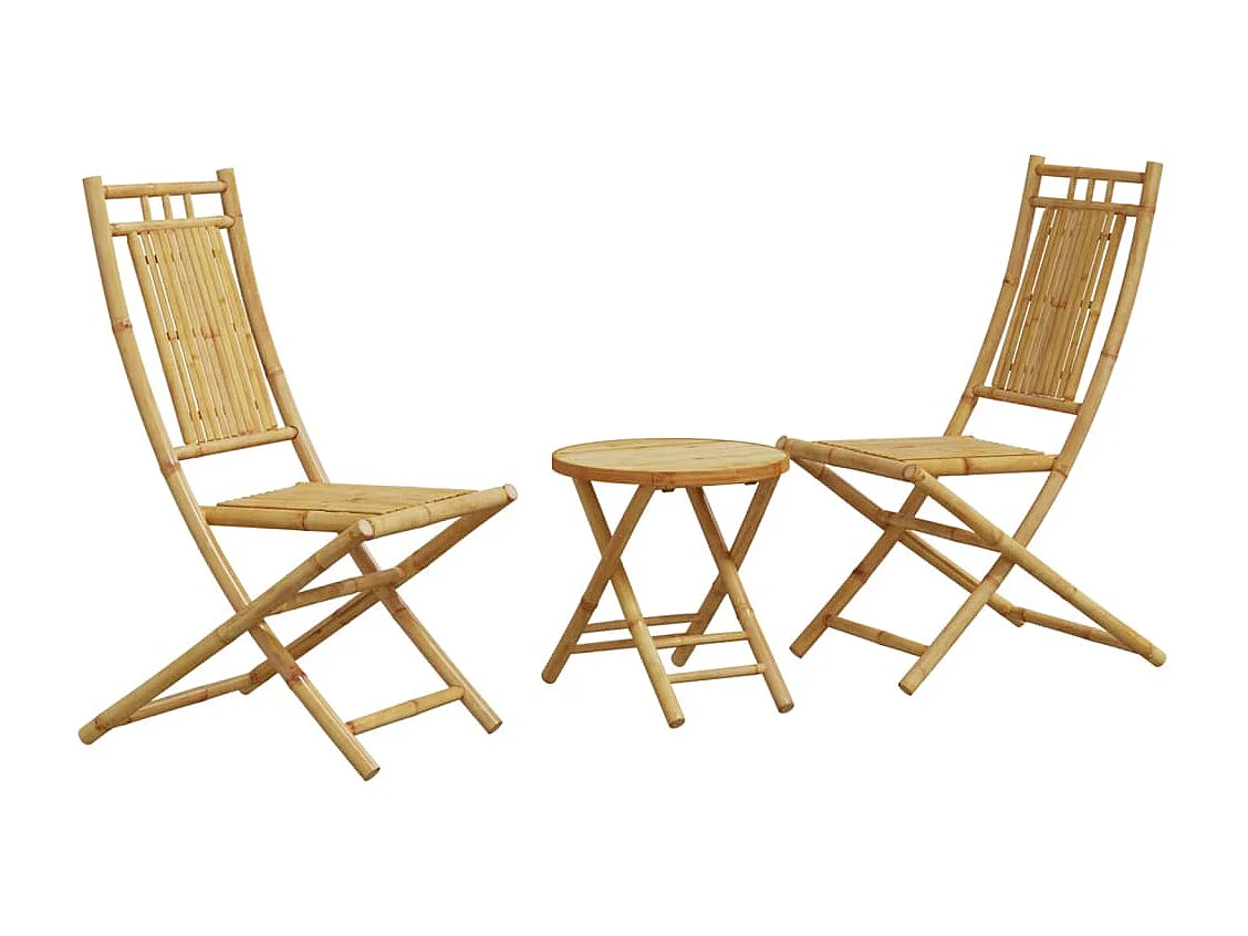 Ensemble de bistro 3 pcs bambou