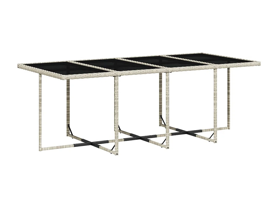 9 pcs conjunto de jantar p/ jardim c/ almofadões cinzento claro