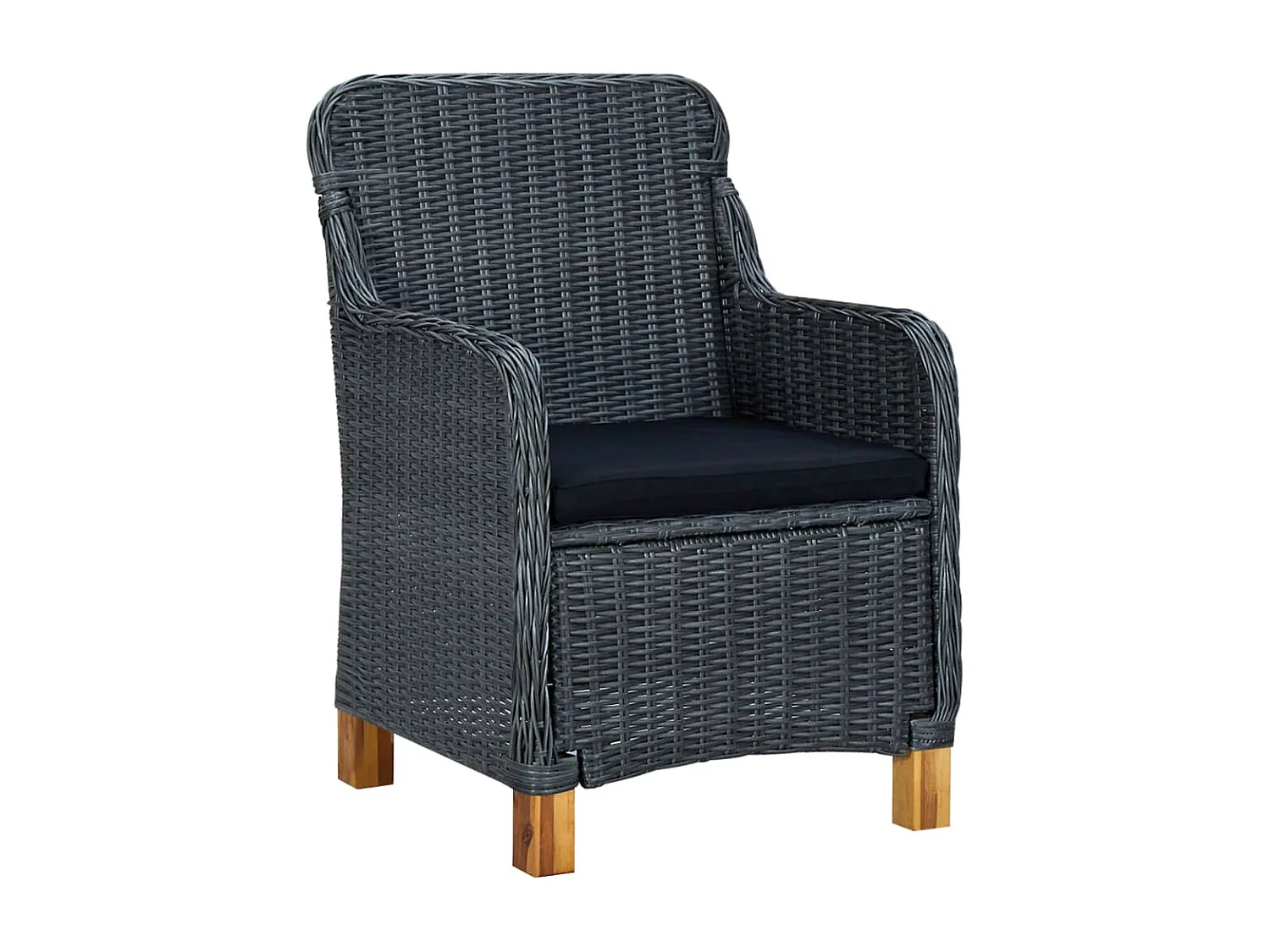 Ensemble à manger de jardin 3 pcs Gris foncé