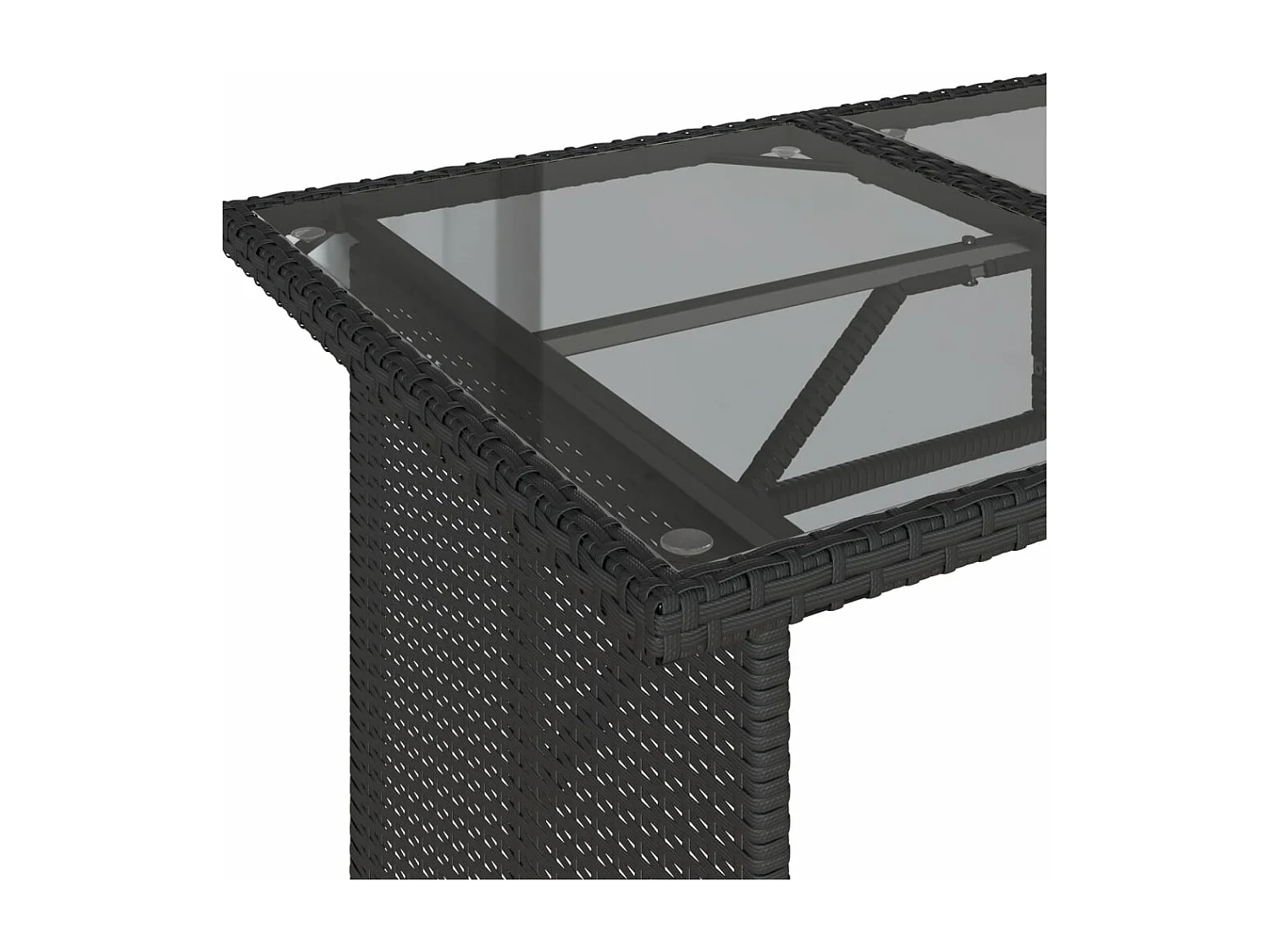 Salon de jardin 6 pcs avec coussins noir résine tressée