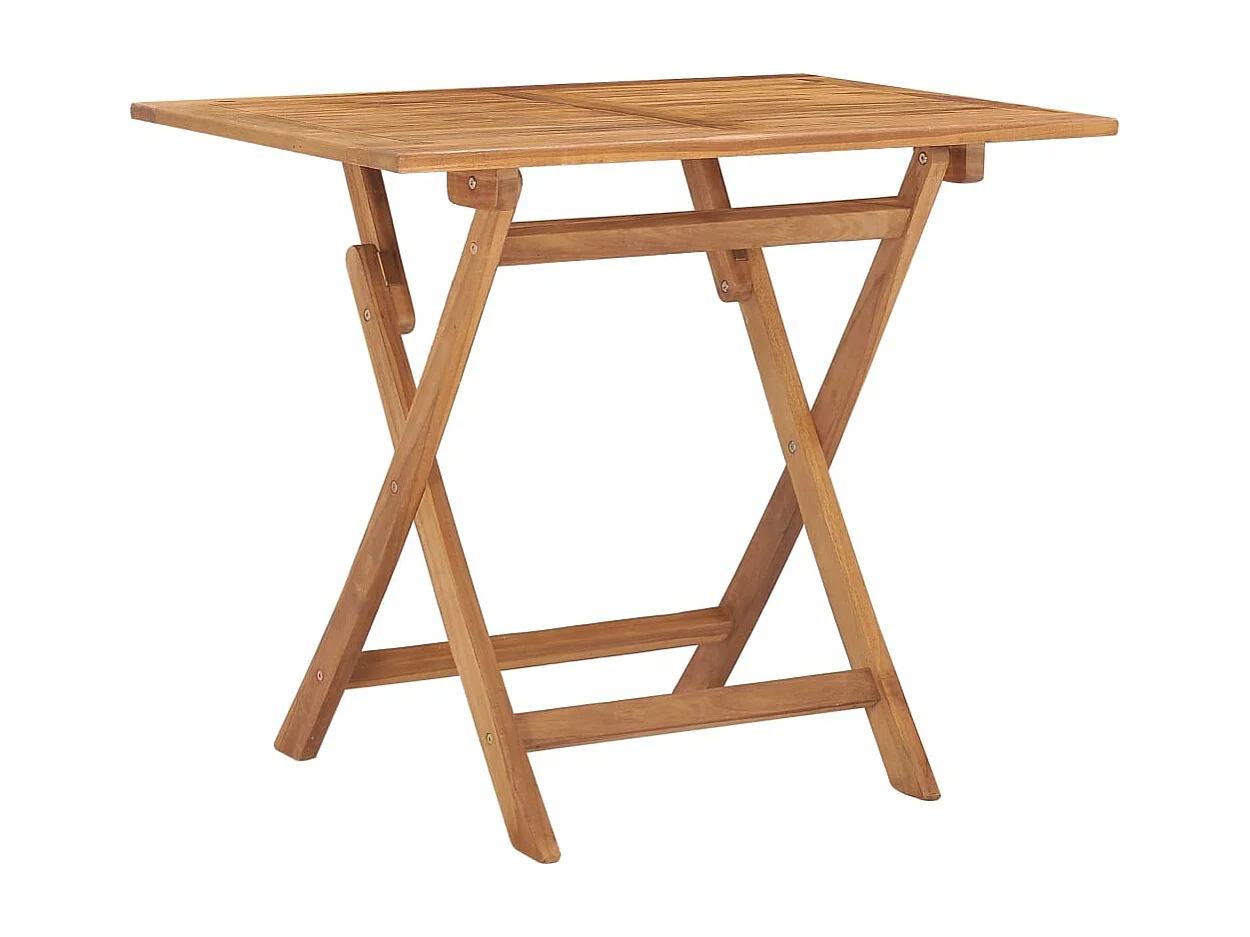 Ensemble à manger d'extérieur pliable 5 pcs Bois solide de teck