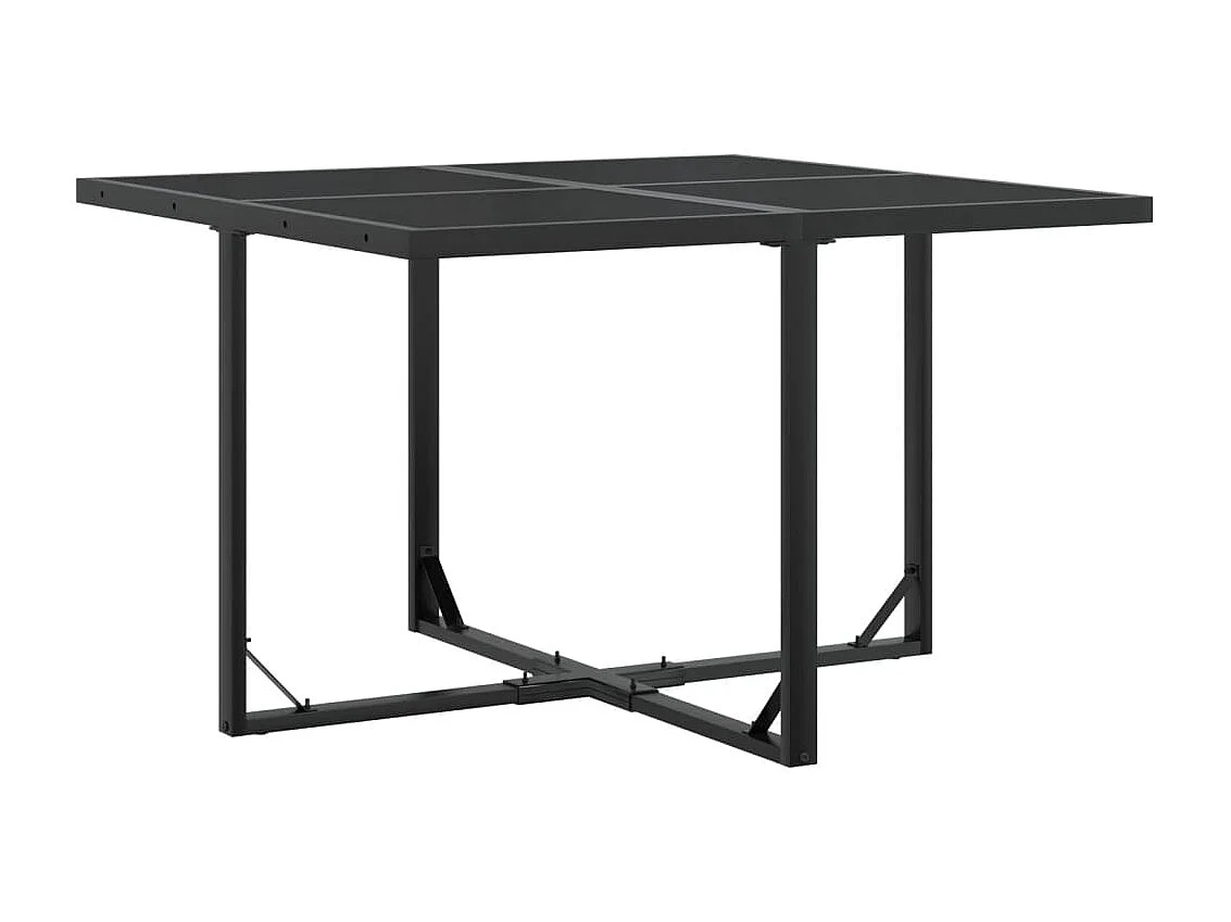 Set da Pranzo da Giardino 5 pz Nero in Textilene