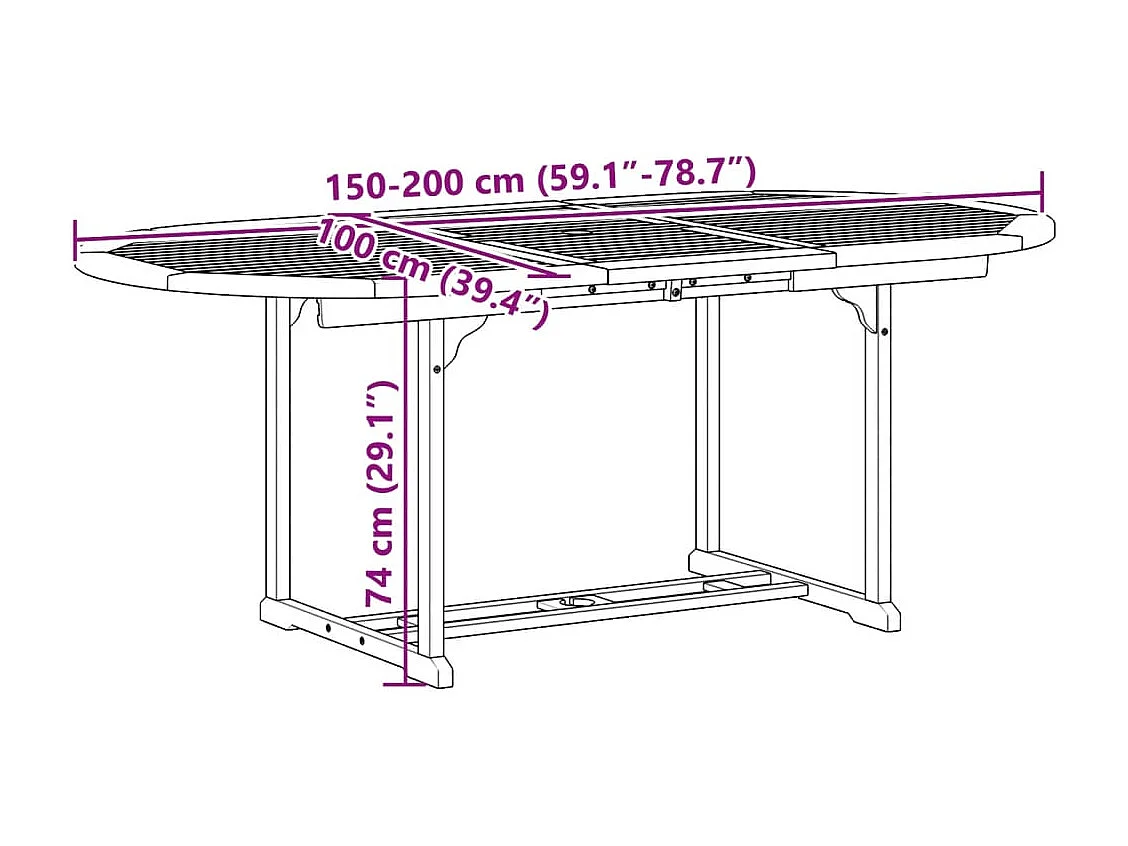 Set Pranzo da Giardino 7pz Legno Massello di Acacia e Textilene