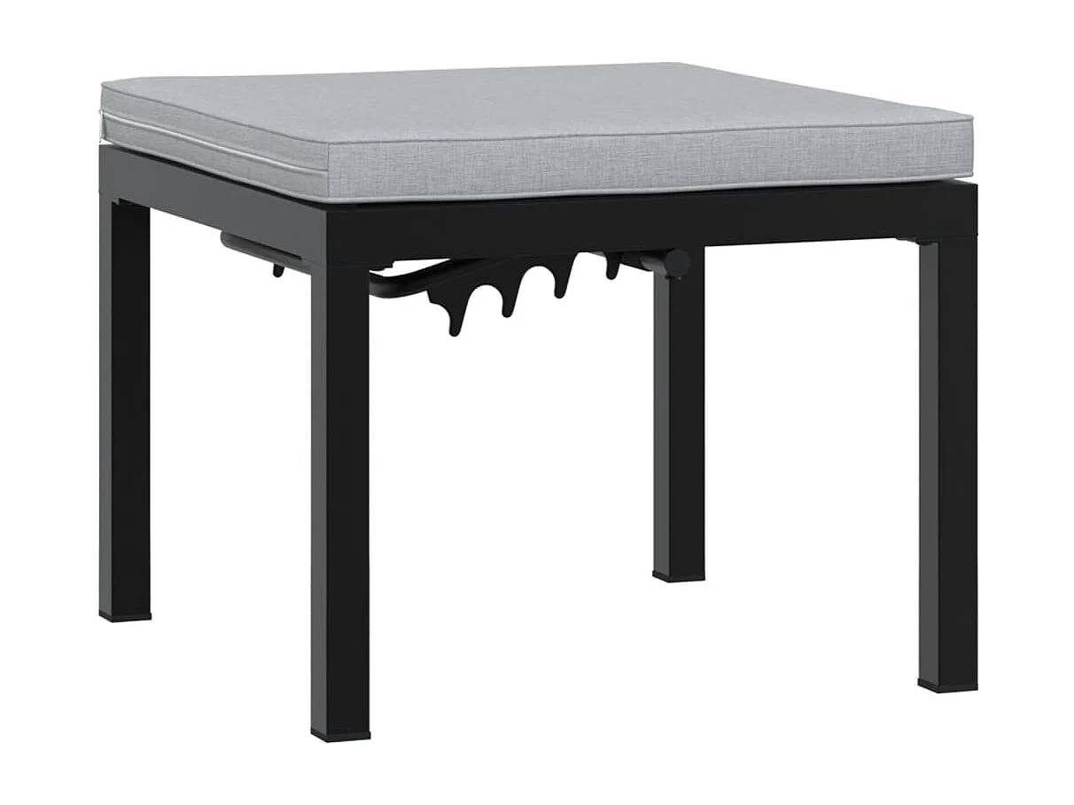 Ensemble de banc de jardin avec coussins 3 pcs noir