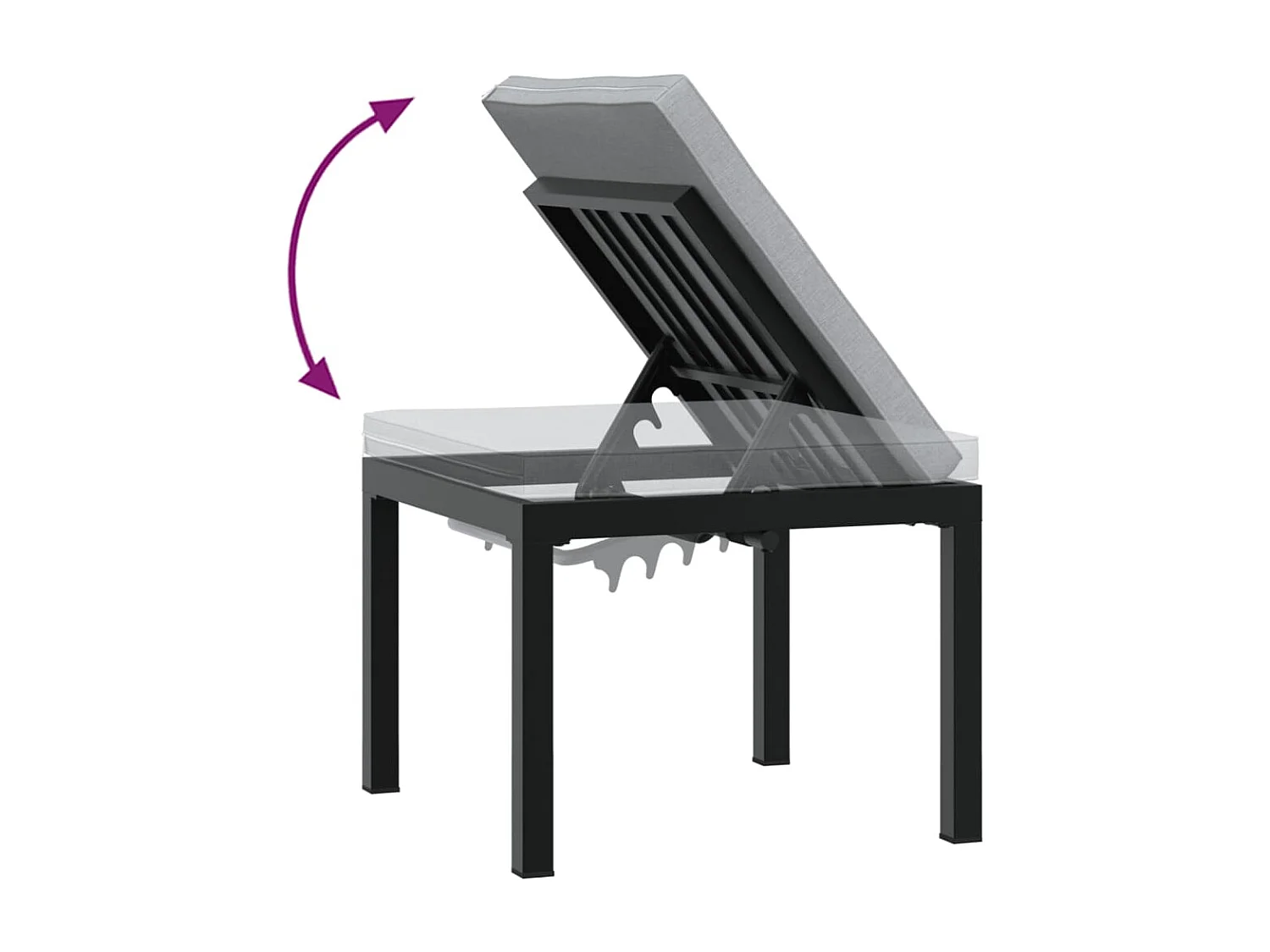 Ensemble de banc de jardin avec coussins 3 pcs noir