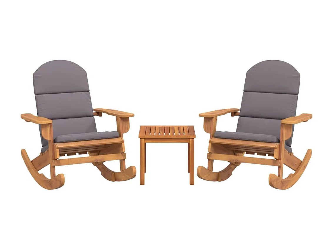 3-tlg. Garten-Lounge-Set Adirondack Massivholz Akazie