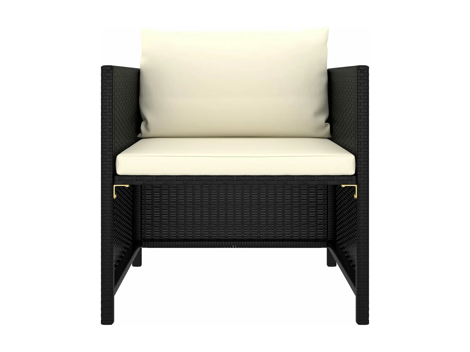 Salon de jardin 8 pcs avec coussins Résine tressée Noir