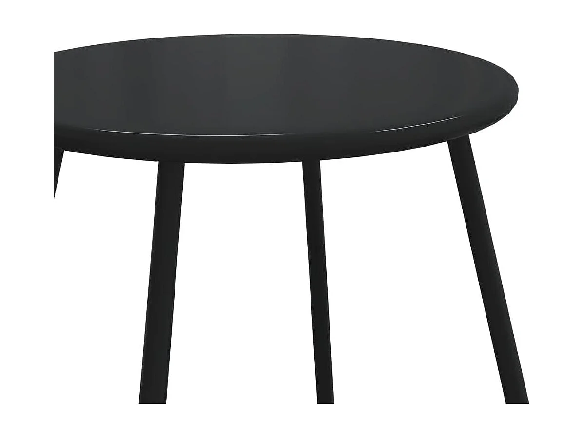 Ensemble de meubles de balcon avec coussins 5 pcs noir acier