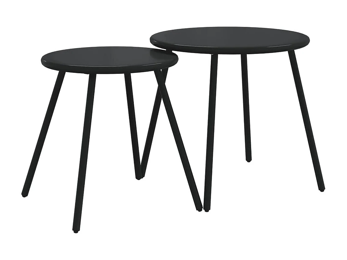 Juego de muebles de jardín con cojines 5 piezas acero negro