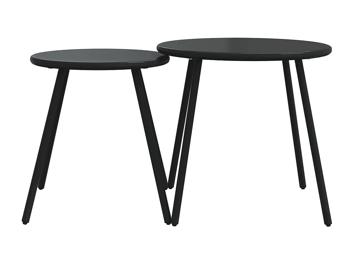 Juego de muebles de jardín con cojines 5 piezas acero negro