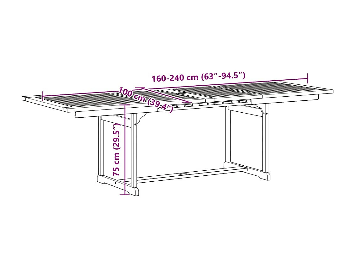Set Pranzo da Giardino 7pz Legno Massello di Acacia e Textilene
