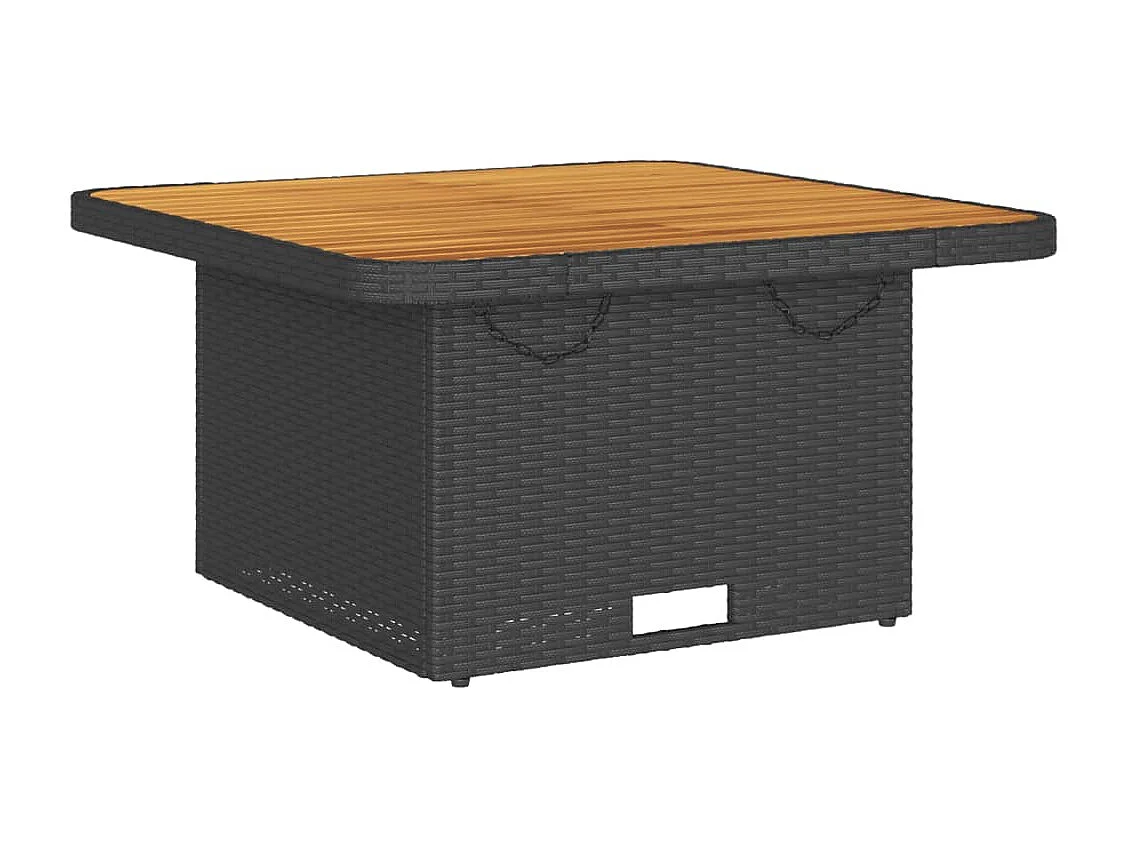 Set de muebles de jardín 5 pzas y cojines ratán sintético negro