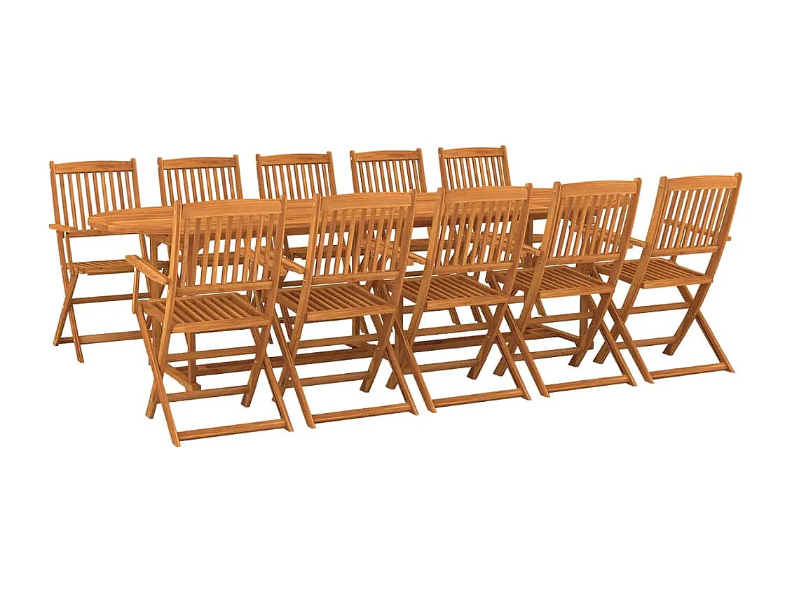 11-delige Tuinset 280x90x75 cm massief acaciahout