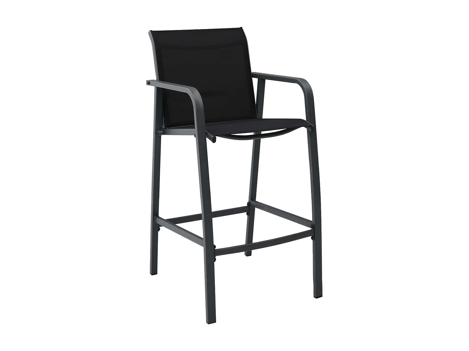 Ensemble de bar de jardin 5 pcs Noir