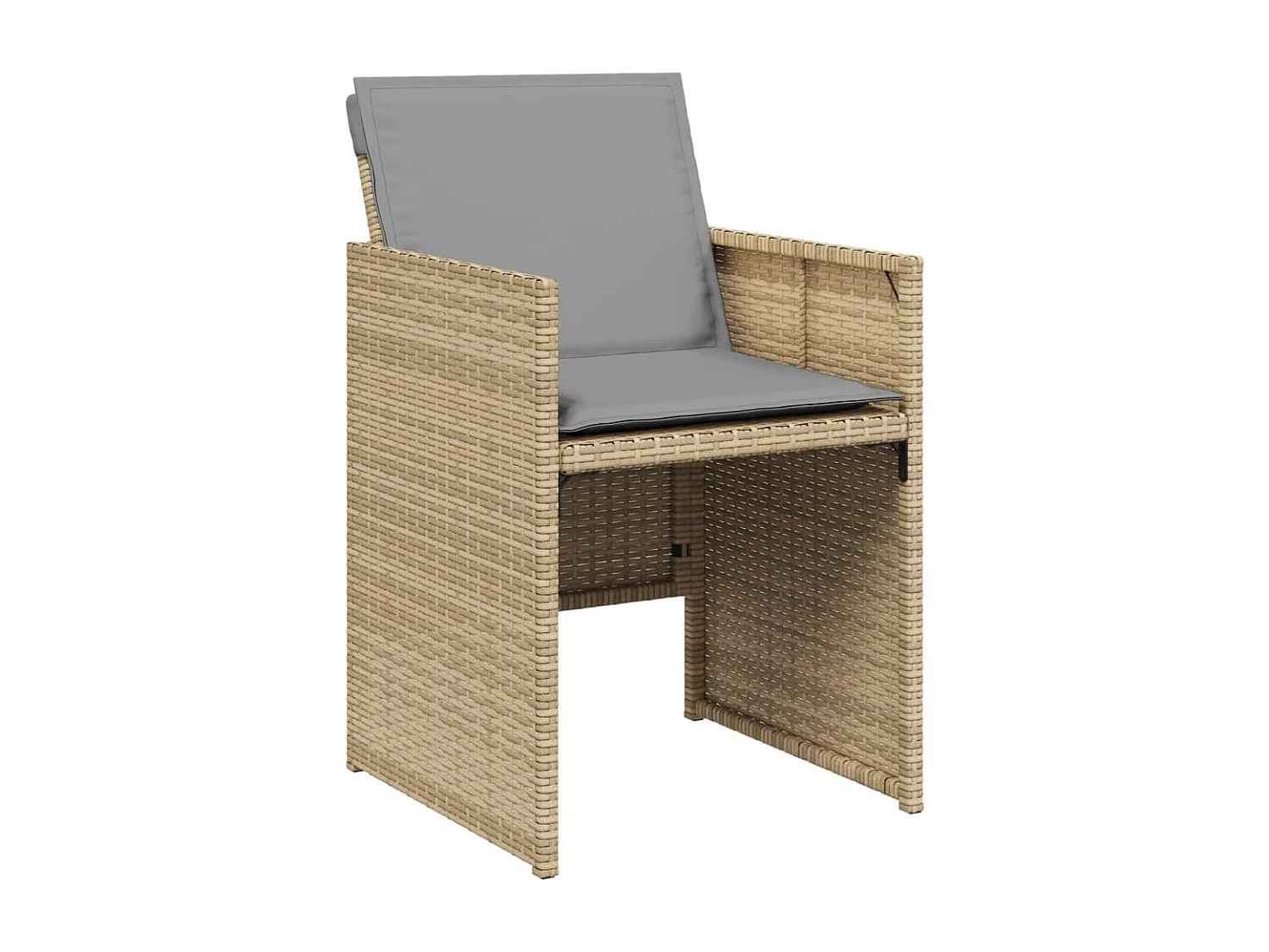 Ensemble à manger de jardin coussins 13 pcs mélange beige rotin