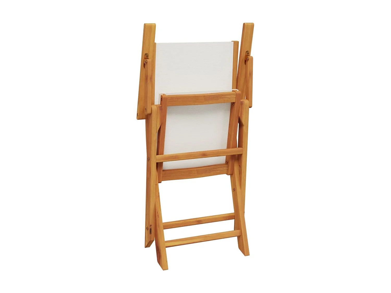 Set da Bistrot 3pz Bianco Crema in Tessuto e Legno Massello