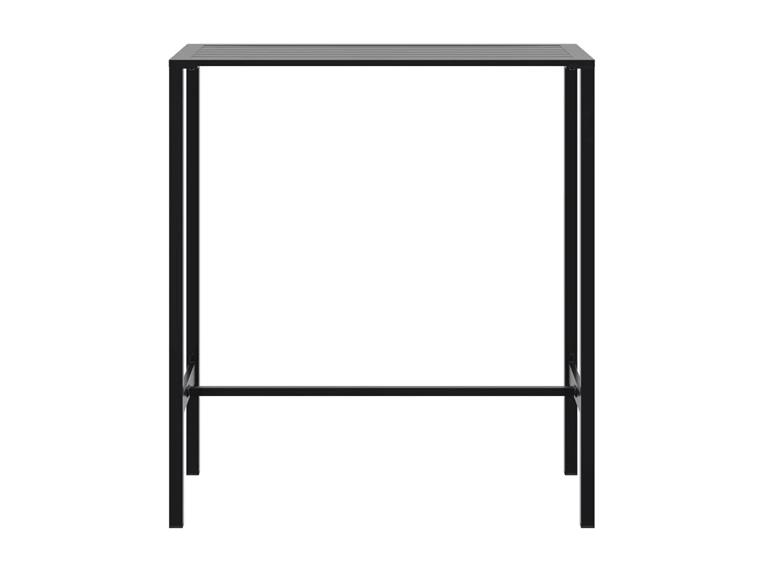 Ensemble de bar de jardin 5 pcs noir acier enduit de poudre