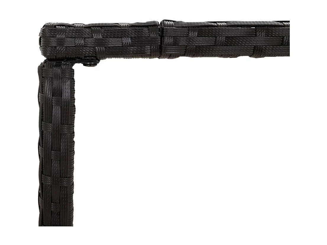 Ensemble de bar de jardin 5 pcs avec coussins noir poly rotin