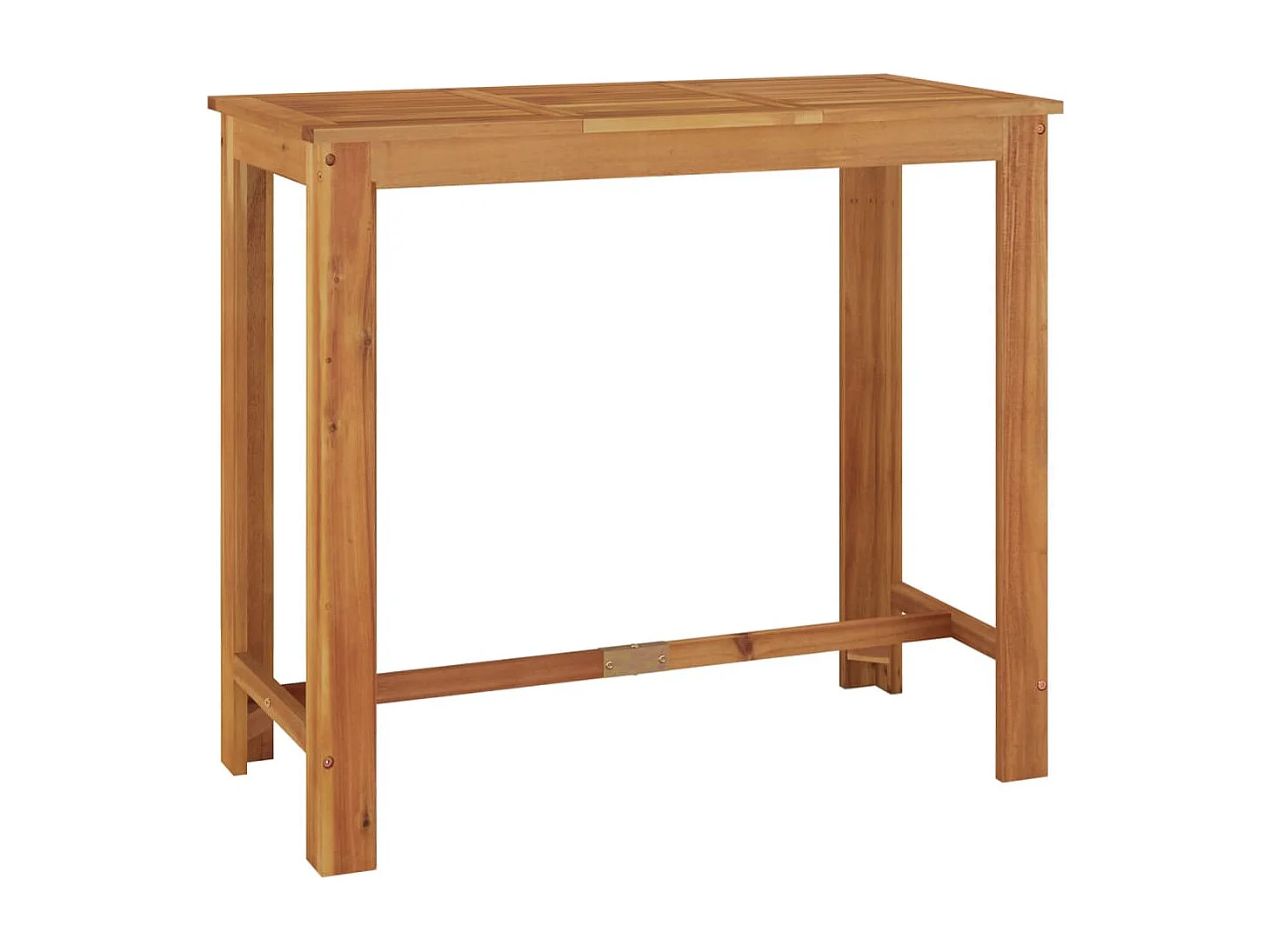5-tlg. Gartenbar-Set Schwarz Massivholz Akazie und Poly Rattan