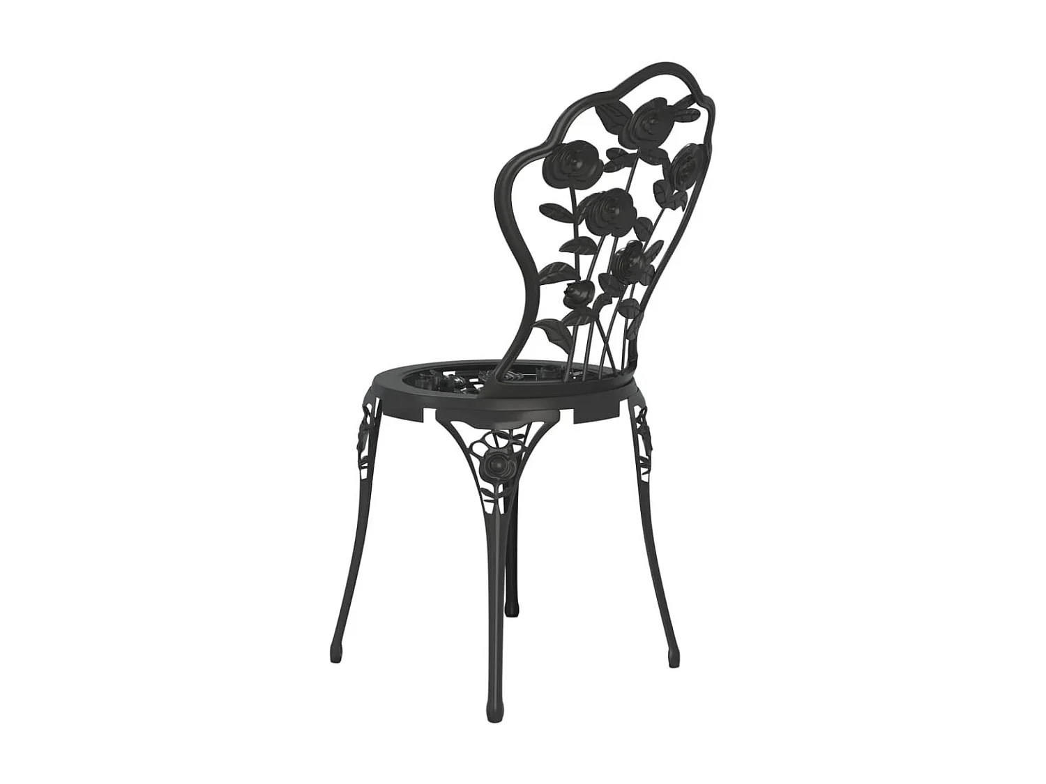 Ensemble de bistro 3 pcs Aluminium coulé Noir