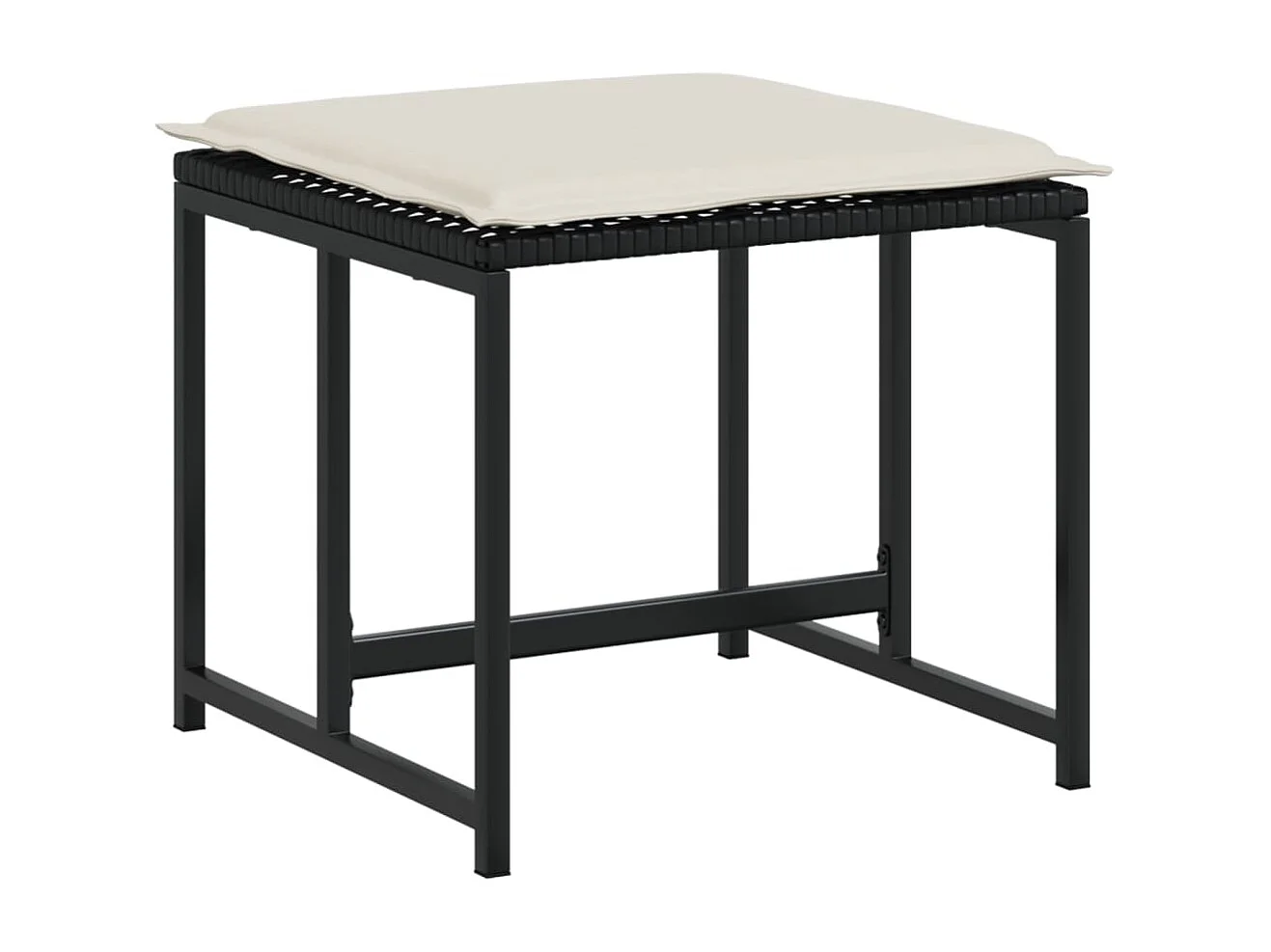 Ensemble à manger de jardin 11 pcs coussins noir résine tressée