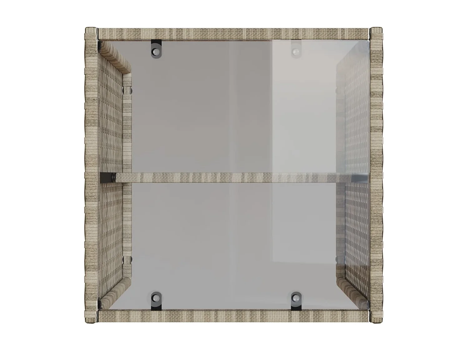 Set Divano da Giardino 4pz con Cuscini Grigio Chiaro Polyrattan