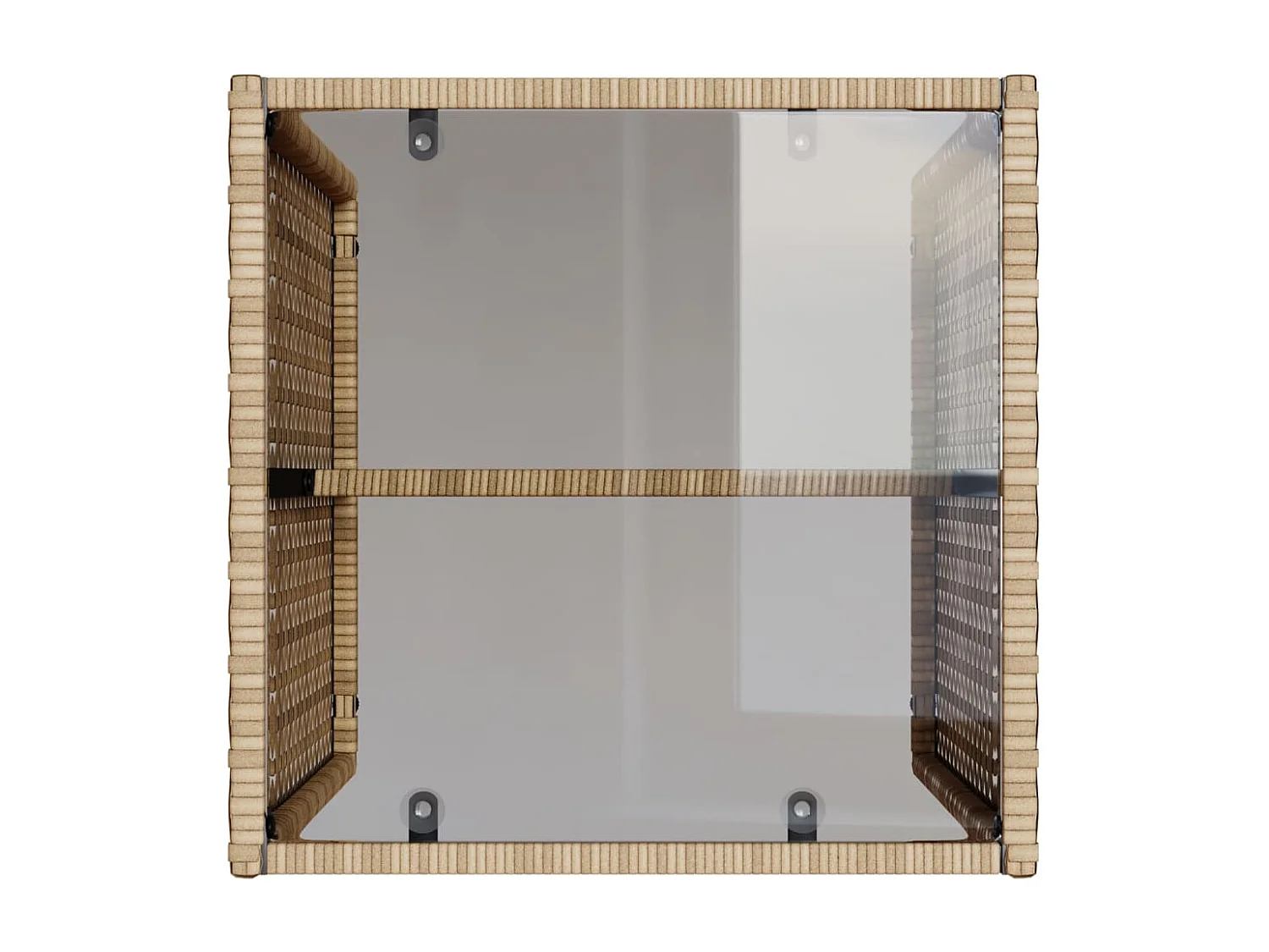 Salon de jardin avec coussins 4 pcs beige résine tressée