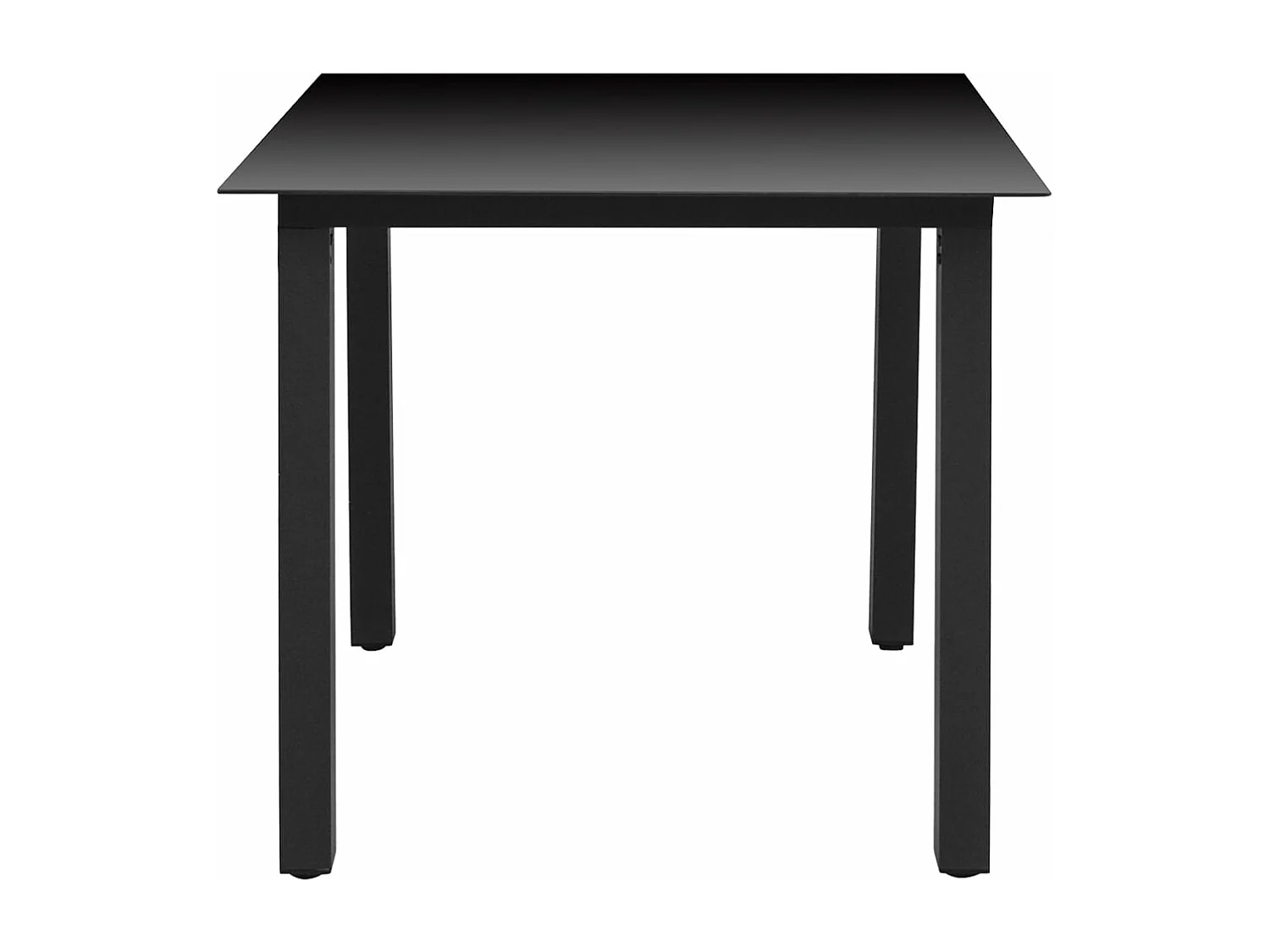 Set Mobili da Pranzo per Giardino 5 pz in Alluminio Nero