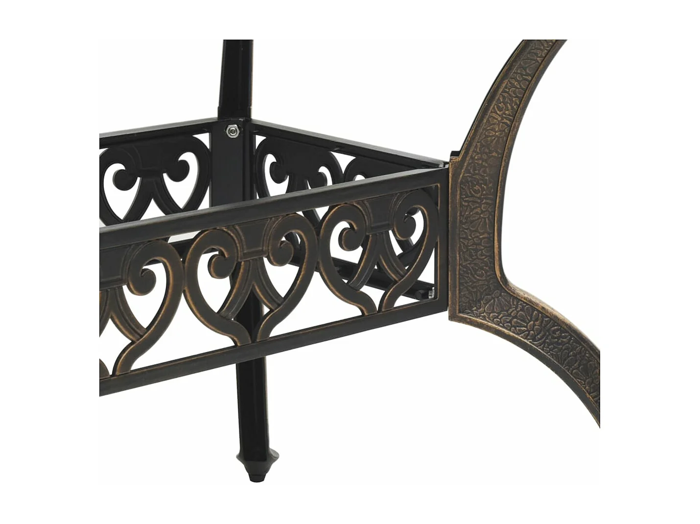 5 pcs conjunto de jantar para jardim alumínio fundido bronze